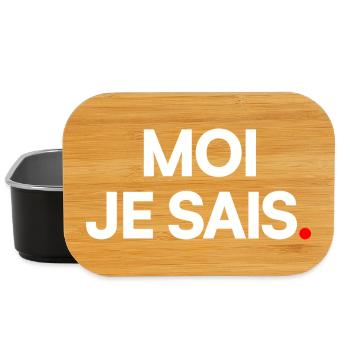 Moi je sais - Boîte à goûter - noir - Devant