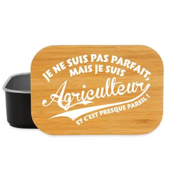 Parfait Agriculteur - Boîte à goûter - noir - Devant