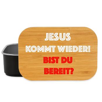 Jesus kommt wieder – Bist du bereit? - Lunch Box - Schwarz - Vorne