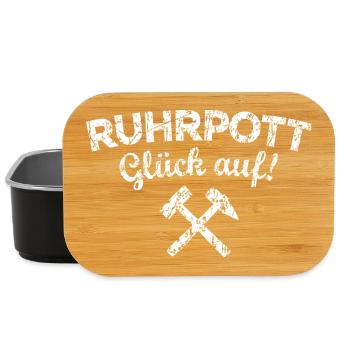 Ruhrpott Glück Auf Ruhrgebiet (Vintage/Weiß) - Lunch Box - Schwarz - Vorne