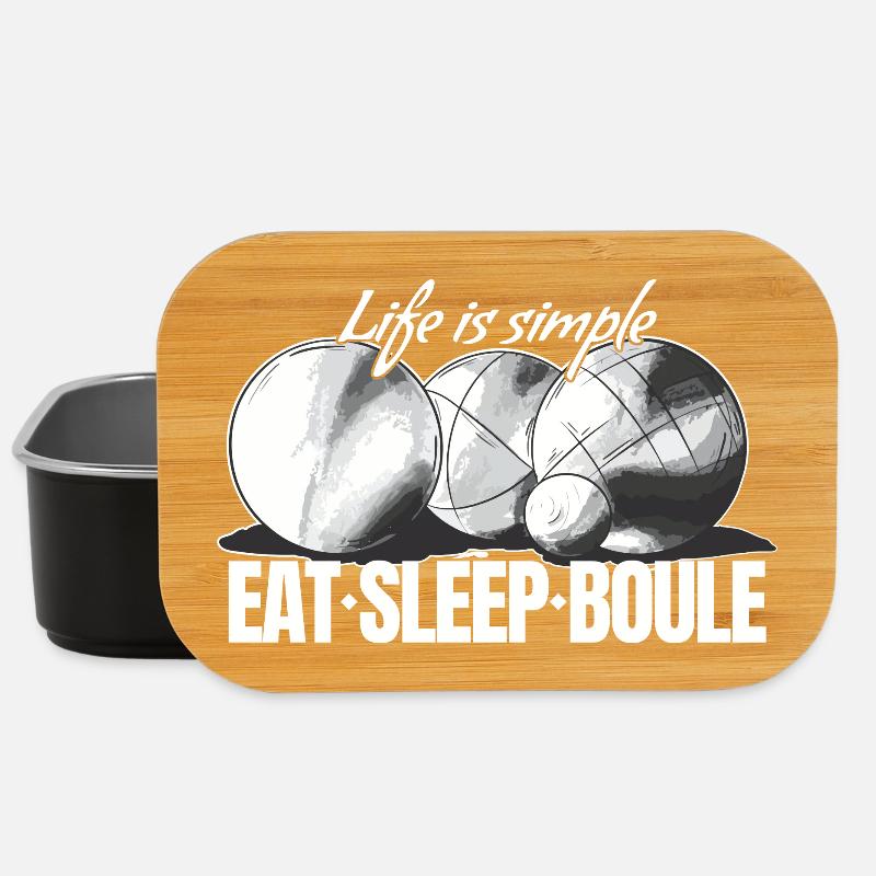 Boules balls for boules and petanque players - Lunch Box - black