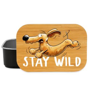 Wild Dachshund I Dachshund I Teckel I Dog - Lunch Box - black - Front