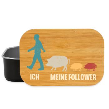 Schwein Landwirt Ich Und Meine Follower - Lunch Box - Schwarz - Vorne