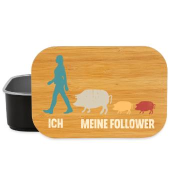 Schwein Landwirtin Ich Und Meine Follower - Lunch Box - Schwarz - Vorne
