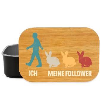 Ich Meine Follower Hase Kaninchen - Lunch Box - Schwarz - Vorne
