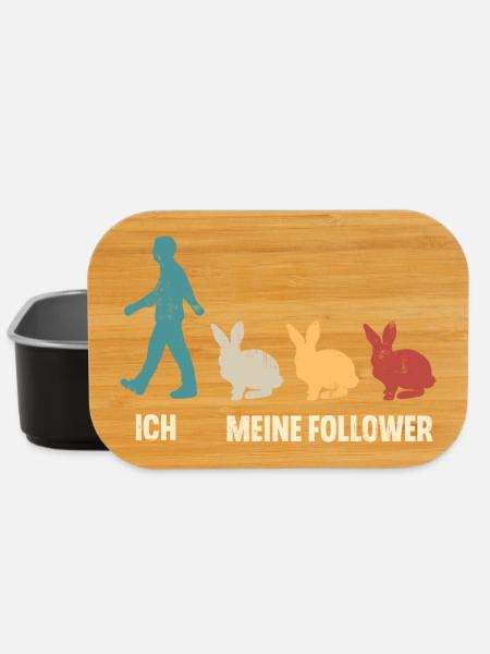 Ich Meine Follower Hase Kaninchen - Lunch Box - Schwarz