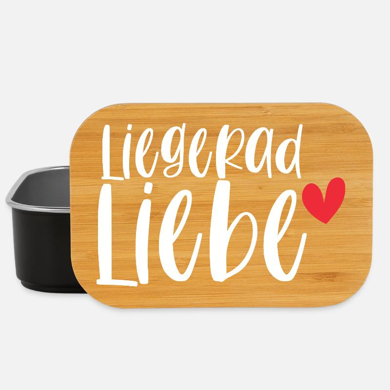 Fahrrad Liegerad Liebe Radsport Sport Geschenk - Lunch Box - Schwarz