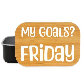 My Goals? Friday - My goal? Friday white - Lunch Box - black - Front