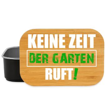 Keine Zeit der Garten ruft - Lunch Box - Schwarz - Vorne