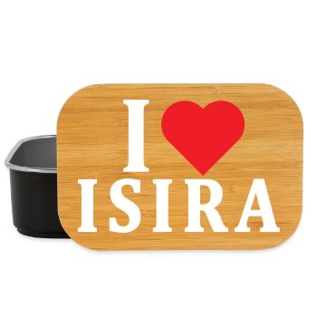 T-Shirt Ich liebe Isira T-Shirt Geschenkidee - Lunch Box - Schwarz - Vorne