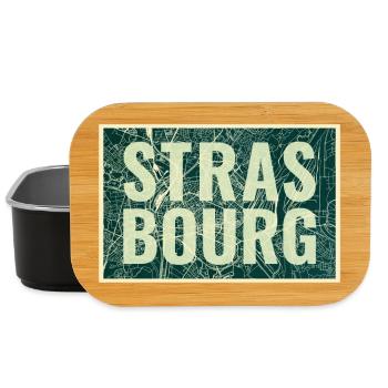 Strasbourg City Map – Urban Design - Lunch Box - black - Front
