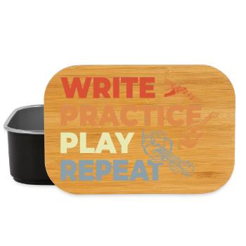 Ukulele Zitat Retro Stil - Lunch Box - Schwarz - Vorne