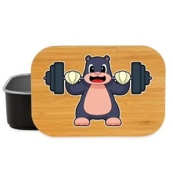 Mole Bodybuilder Barbell Bodybuilding - Lunch Box - black - Front