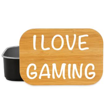 I Love Gaming Schriftzug - Lunch Box - Schwarz - Vorne