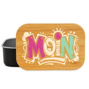 Funky Moin | Cooles Streetwear-Typo-Shirt - Lunch Box - Schwarz - Vorne
