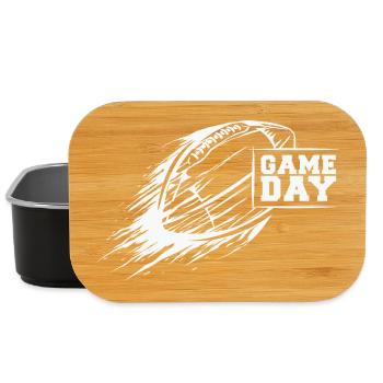 american football - Game Day Illustration - Lunch Box - black - Front