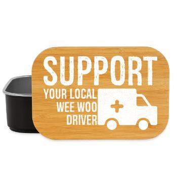 support your local wee woo driver - Lunch Box - Schwarz - Vorne