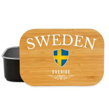 Swedish pride, minimalist sleek design - Lunch Box - black - Front