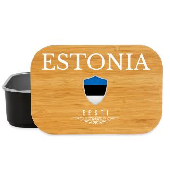Estland, elegantes und minimalistisches Design - Lunch Box - Schwarz - Vorne