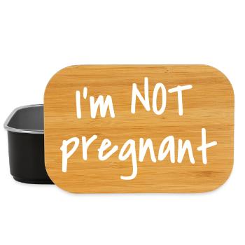 NOT PREGNANT - Lunch Box - Schwarz - Vorne