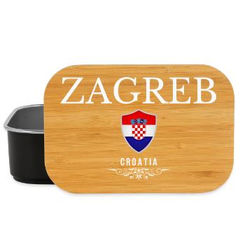 Zagreb Croatie, souvenir Zagreb - Boîte à goûter - noir - Devant