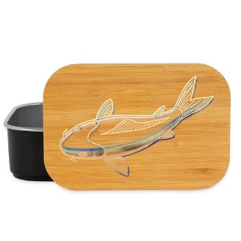 Schillernder Koi-Fisch – Bunt und elegant - Lunch Box - Schwarz - Vorne