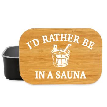 Lieber In Der Sauna - Saunieren Spruch - Lunch Box - Schwarz - Vorne