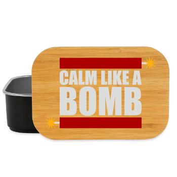 Calme comme une bombe Paradoxe Ironie Humour Blague explosive - Boîte à goûter - noir - Devant