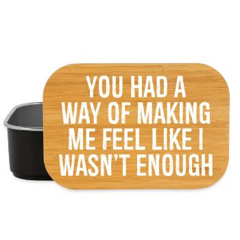 you had a way of making me feel like I wasn't - Lunch Box - black - Front