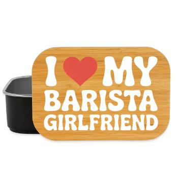 I Love My Barista Girlfriend Barista Freundin - Lunch Box - Schwarz - Vorne