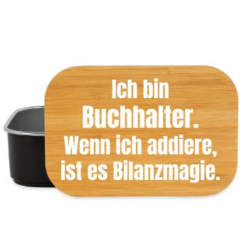 Bilanzmagie Buchhalter Spruch - Lunch Box - Schwarz - Vorne