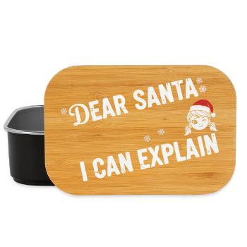 Lieber Weihnachtsmann, ich kann es erklären - Lunch Box - Schwarz - Vorne