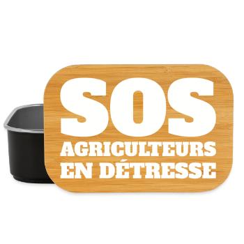 agriculteur, agriculture, tracteur, paysan - Boîte à goûter - noir - Devant