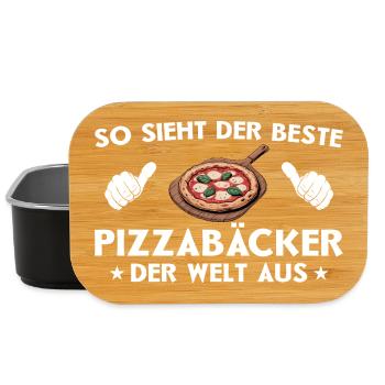 Pizza Best Pizza Maker Gift Idea - Lunch Box - black - Front