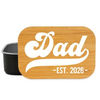Dad EST. 2026, Geschenk für stolze Väter - Lunch Box - Schwarz - Vorne