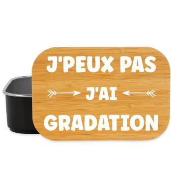 J'peux pas j'ai graduation - Boîte à goûter - noir - Devant