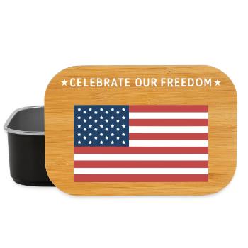 Liberty American Flag - Lunch Box - black - Front