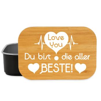 Love you, you are the very best! - White - Lunch Box - black - Front