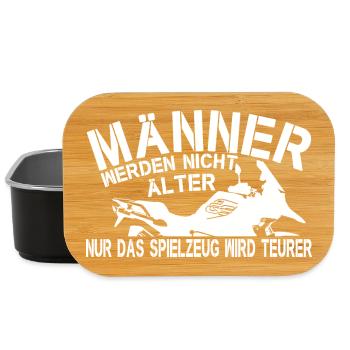 Enduro Motorrad Spruch Männer alt lustig - Lunch Box - Schwarz - Vorne