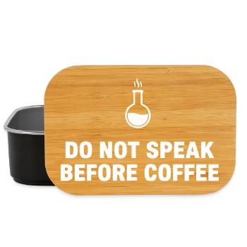 Do Not Speak Before Coffee - Lunch Box - Schwarz - Vorne