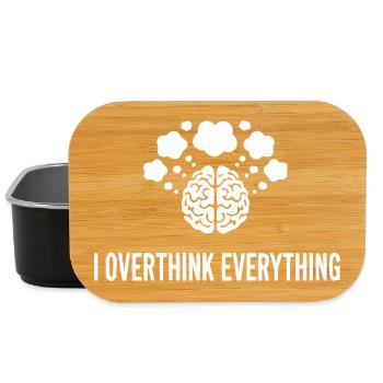 Je réfléchis trop à tout ce qui concerne le cerveau - Boîte à goûter - noir - Devant