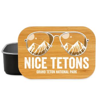 Beautiful Tetons, Grand Teton National Park, Grand Tet - Lunch Box - black - Front