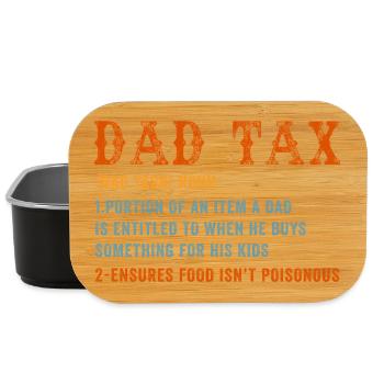 T-shirt de définition de la taxe pour les pères - Boîte à goûter - noir - Devant