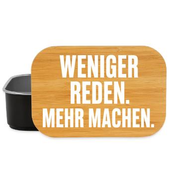 Weniger Reden Mehr Machen - Lunch Box - Schwarz - Vorne