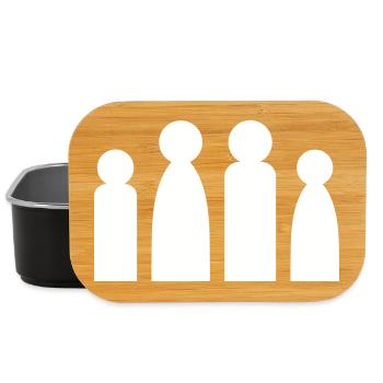 Minimalist Family - Silhouette Parents Children - Lunch Box - black - Front