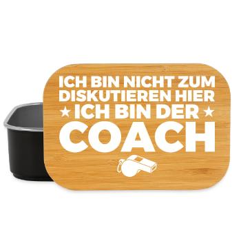 Fußballtrainer Coach nicht zum diskutieren hier - Lunch Box - Schwarz - Vorne