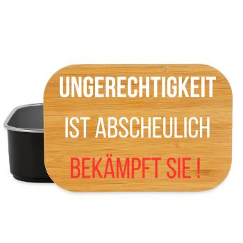 Gegen Ungerechtigkeit: Steht auf! - Lunch Box - Schwarz - Vorne