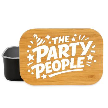Partypeople Lettering Motif - Lunch Box - black - Front