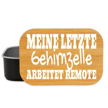 Meine letzte Gehirnzelle arbeitet remote - Lunch Box - Schwarz - Vorne