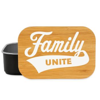 Family Unite (Team / Crew / White) - Lunch Box - black - Front